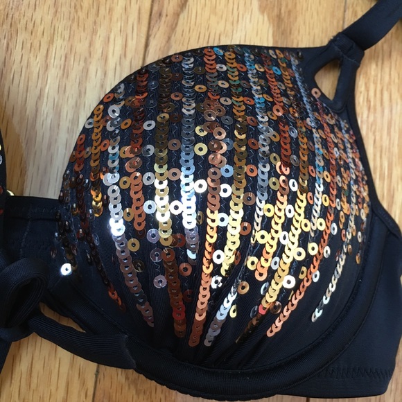 Victoria’s Secret sequins bikini size 32B top - Picture 2 of 4